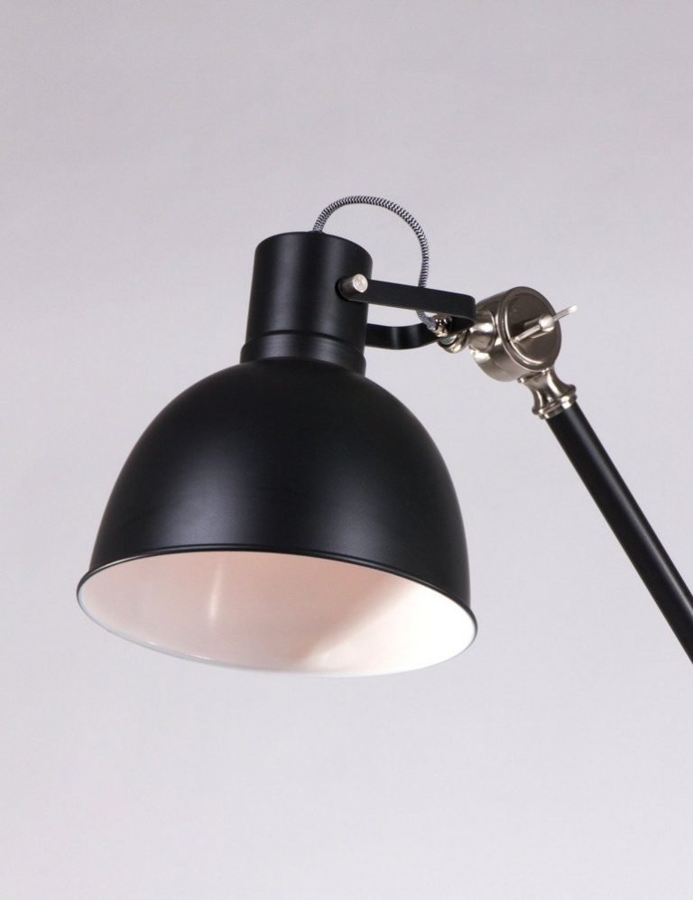 Industrielle Standleuchte Mexlite Cera schwarz 170 cm - Vivaleuchten.de