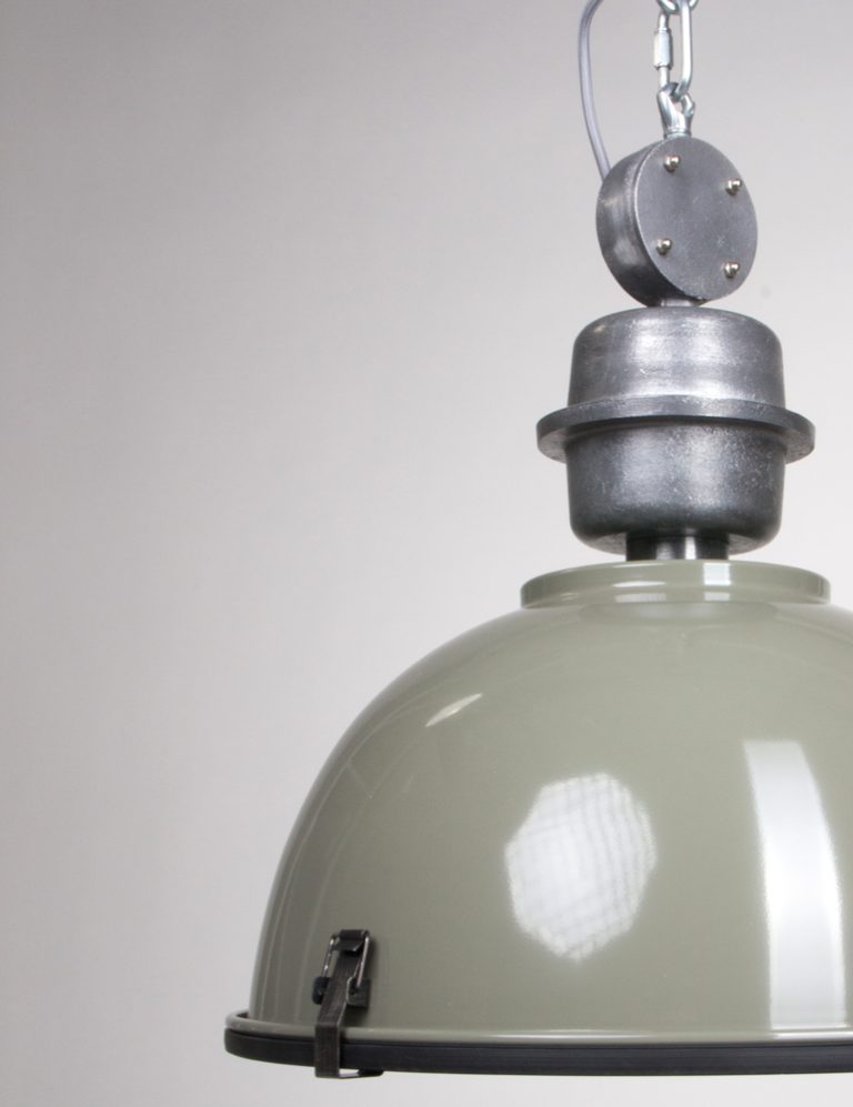 Industrielle Hängeleuchte Steinhauer Bikkel grün - Vivaleuchten.de