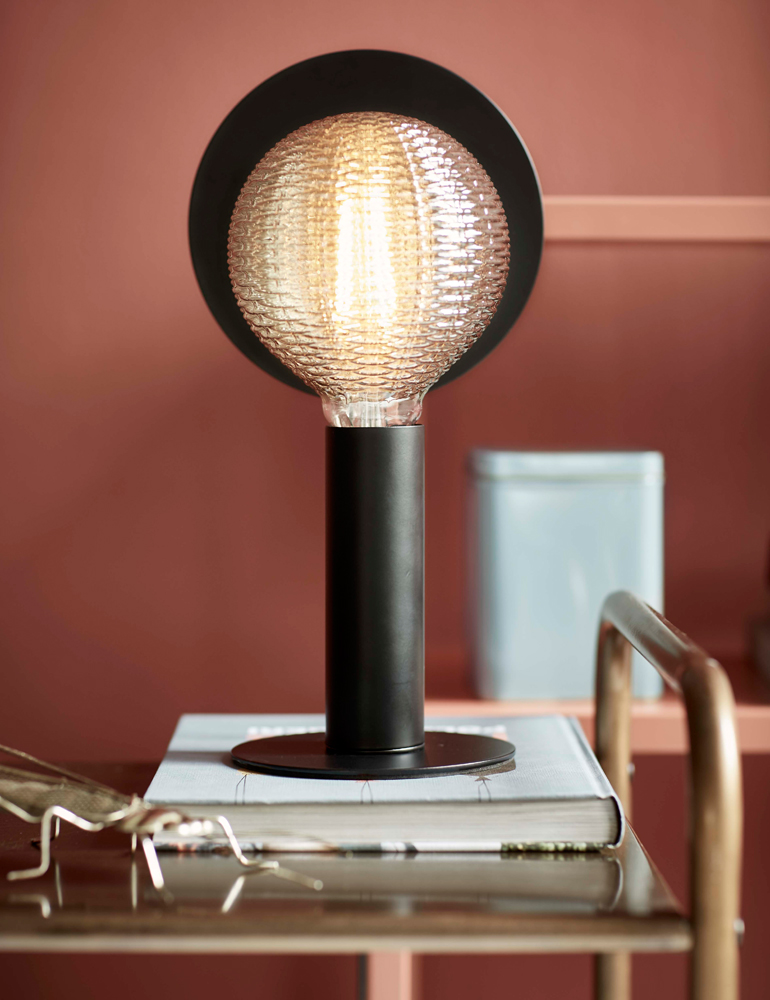 Stableuchte schwarz Nordlux Dean Disc - Vivaleuchten.de