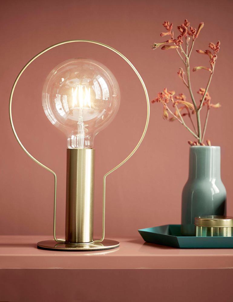 Tischleuchte messing design Nordlux Dean Halo - Vivaleuchten.de