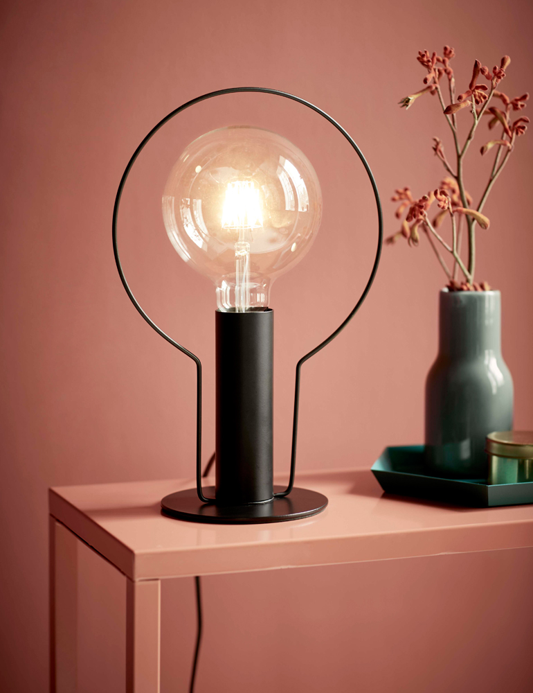 Tischleuchte schwarz metall Nordlux Dean Halo - Vivaleuchten.de