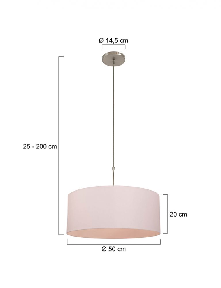 Feste Hängeleuchte Steinhauer Stresa Stahl ⌀50 cm - Vivaleuchten.de