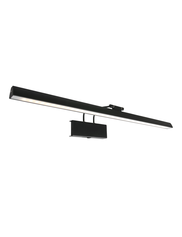 Moderne lange Bilderleuchte Steinhauer Litho LED schwarz - Vivaleuchten.de