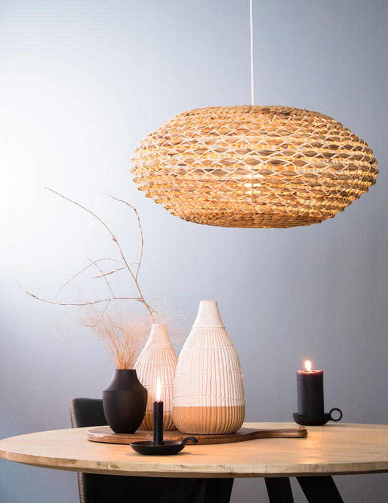 Große Pendelleuchte Light & Living Tripoli Rattan - Vivaleuchten.de