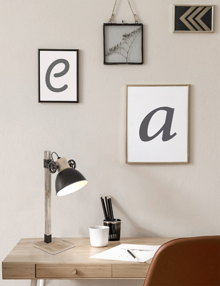 Rustikale Tischlechte Mexlite Gearwood Holz und schwarz - Vivaleuchten.de