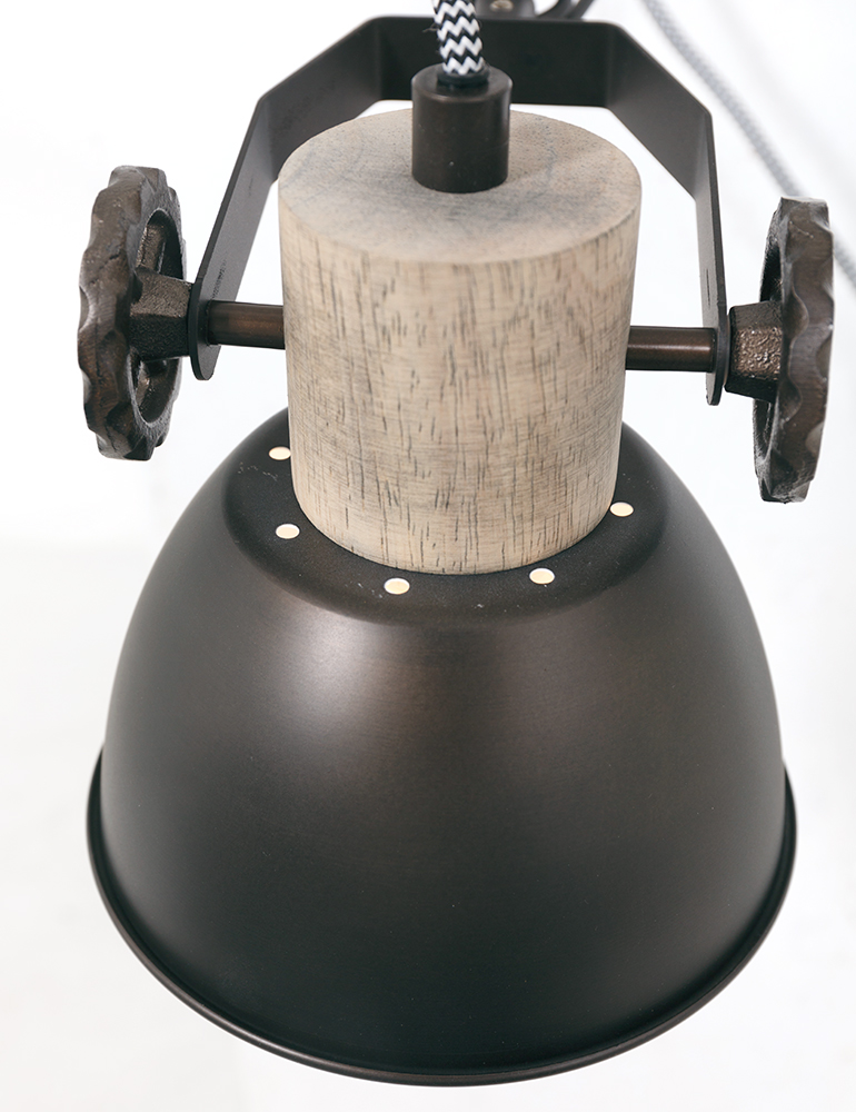 Wandleuchte Metallarmatur Mexlite Gearwood anthraziet – Bild 8