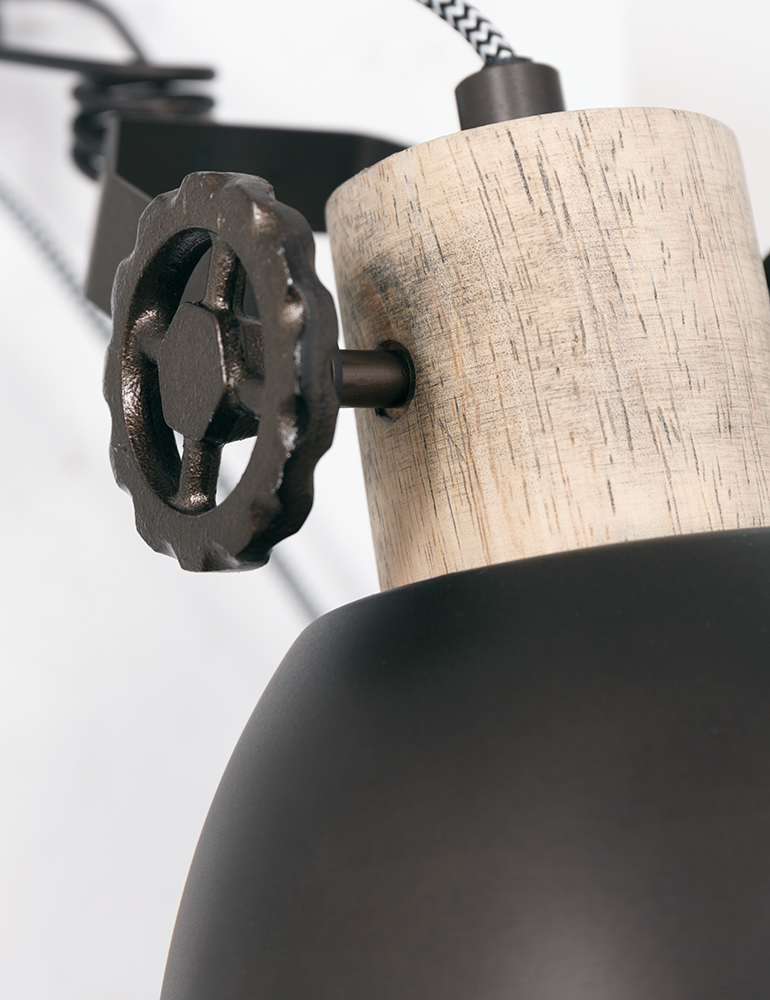 Wandleuchte Metallarmatur Mexlite Gearwood anthraziet – Bild 4