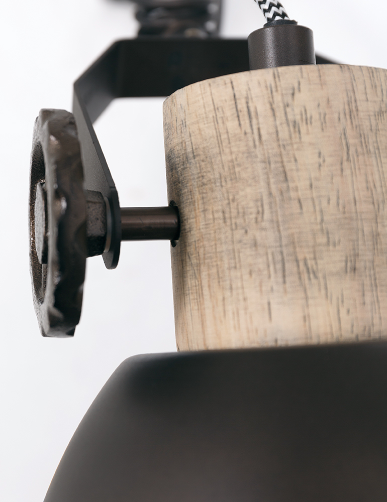 Wandleuchte Metallarmatur Mexlite Gearwood anthraziet – Bild 5