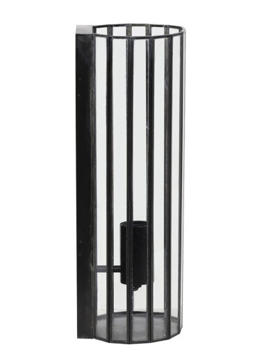 Längliche Wandlampe mit Glas schwarz-2822ZW
