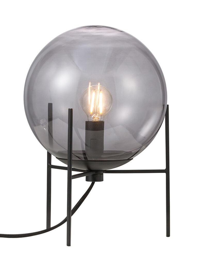 Kugel Tischleuchte Rauchglas Nordlux Alton schwarz - Vivaleuchten.de