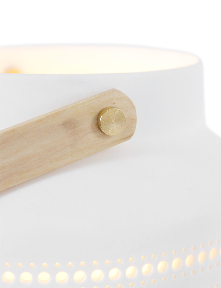 Tischleuchte Laterne Boho Anne Lighting Porcelain weiß - Vivaleuchten.de