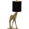 Giraffen Tischlampe mit schwarzem Schirm Bronze-2923BR