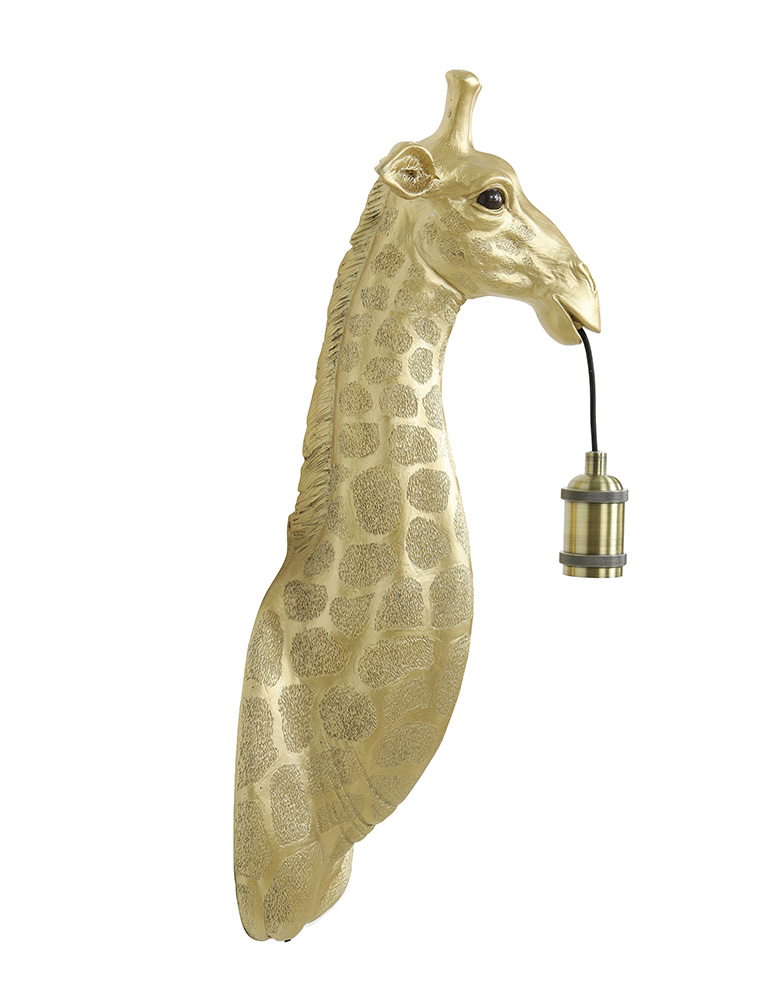 Goldene Wandleuchte Giraffe Light & Living Giraffe