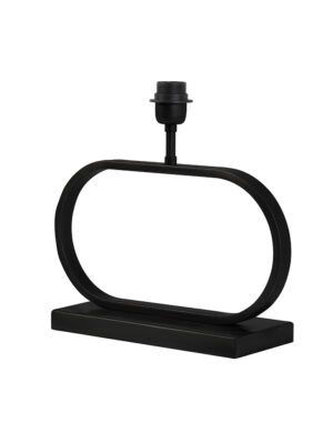 Ovaler Lampenfuß aus Metall schwarz-3255ZW