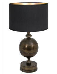 Tischlampe mit schwarzgoldenem Schirm Bronze-7003BR