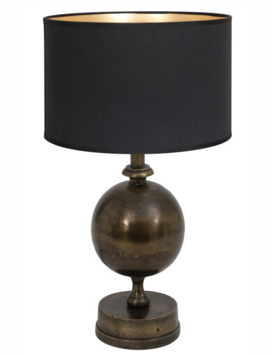 Tischlampe mit schwarzgoldenem Schirm Bronze-7003BR