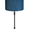 Schemer Tischlampe mit Veloursschirm schwarz mit blau-7043ZW