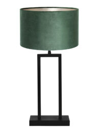Frame Tischlampe mit samtgrünem Schirm schwarz-7087ZW