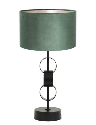 Tischleuchte Circles Lampenschirm aus Samt schwarz-8253ZW