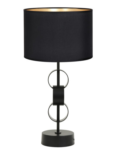 Elegante Tischleuchte schwarzer Lampenschirm schwarz-8255ZW