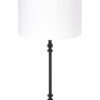 Lampenfuß in Kerzenform schwarz mit weißem Schirm-8269ZW