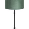 Schmale Tischleuchte mit grünem Lampenschirm schwarz-8275ZW
