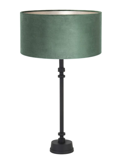 Schmale Tischleuchte mit grünem Lampenschirm schwarz-8275ZW