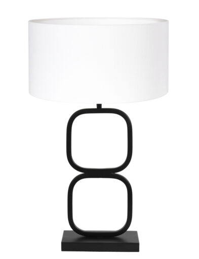 Moderne Tischleuchte Kreise schwarz weiß-8279ZW