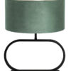 Lampenfuß mit grünem Samt Lampenschirm schwarz-8316ZW