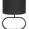 Lampenfuß oval mit schwarzer Schirm schwarz-8317ZW