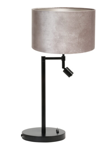 Stilvolle Tischlampe mit Leselampe Silberschirm-8325ZW