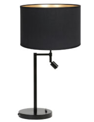 Schwarze Tischlampe mit schwenkbarem Spot-8326ZW