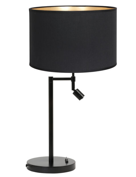 Schwarze Tischlampe mit schwenkbarem Spot-8326ZW