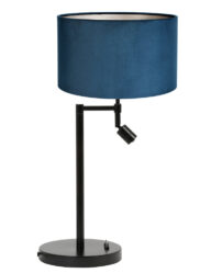 Moderne Tischlampe mit Leselampe blauer Schirm-8330ZW