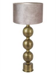 Tischlampe mit silbernem Schirm Gold-8346GO
