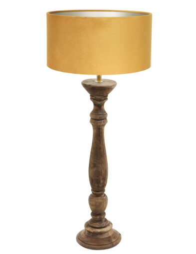 Holz mit ockerfarbener Tischlampe-8353BE