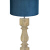 Holztischlampe blauer Schirm-8365BE