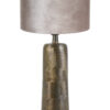 Stattliche Tischlampe mit silbernem Schirm Bronze-8366BR