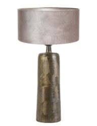 Stattliche Tischlampe mit silbernem Schirm Bronze-8366BR