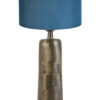 Fensterbanklampe mit samtblauem Schirm Bronze-8372BR