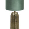 Authentische Tischlampe gold mit grünem Schirm-8380GO