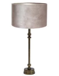 Klassischer Lampenfuß mit silbernem Schirm-8388BR
