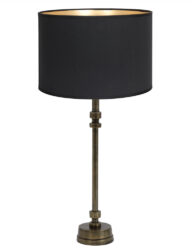 Stylischer Lampenfuß mit schwarzem Schirm-8389BR