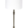 Klassische Tischlampe Bronze mit weißem Schirm-8391BR