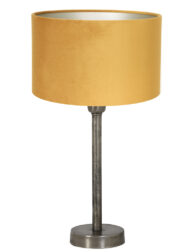 Stahlsockel mit ockerfarbenem Schirm-8411ST
