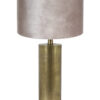 Goldene Tischlampe mit silbernem Schirm-8416BR