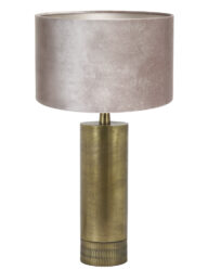 Goldene Tischlampe mit silbernem Schirm-8416BR