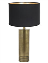 Tischleuchte mit schwarzem Schirm Gold-8417BR