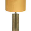 Goldene Tischlampe mit ockerfarbenem Schirm-8418BR