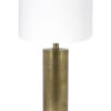 Goldene Tischlampe mit weißem Schirm-8419BR